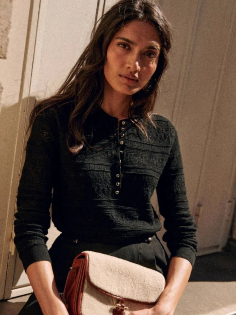 Sezane Lyna Jumper - Black - Size Medium - NWOT! - Picture 1 of 6